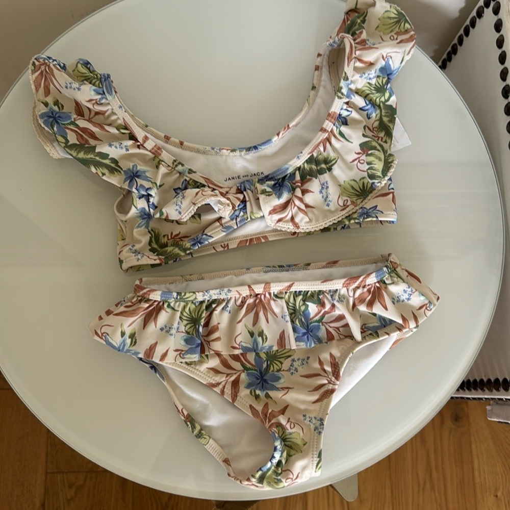 Janie and Jack Ruffled Girls Bikini w Crochet Trim 6